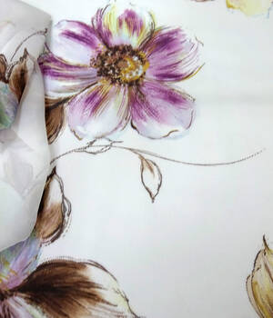 Вуаль, цветы сиренево-коричневые