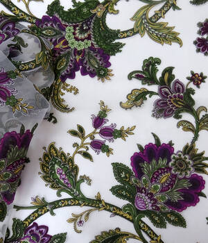 Органза, сиреневые цветы